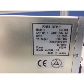 OSAKA Vacuum TC1104 Turbo Pump Power Supply
